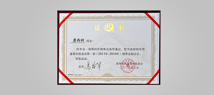 深圳市質(zhì)量強(qiáng)市促進(jìn)會(huì)副會(huì)長(zhǎng)單位